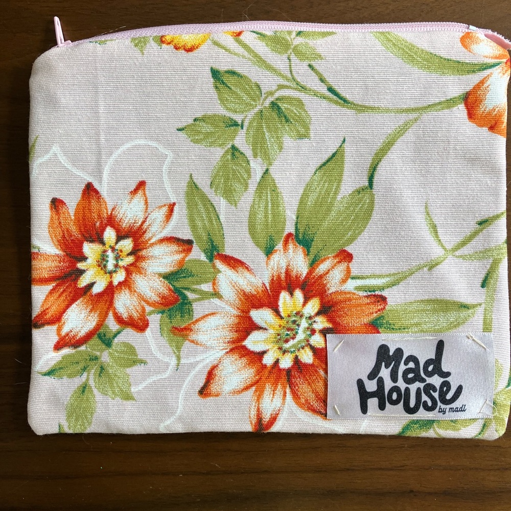 Handmade Makeup Pouch | Lined Zipper Bag